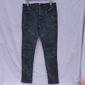 NaNa Charcoal Moto Jeggings for Women